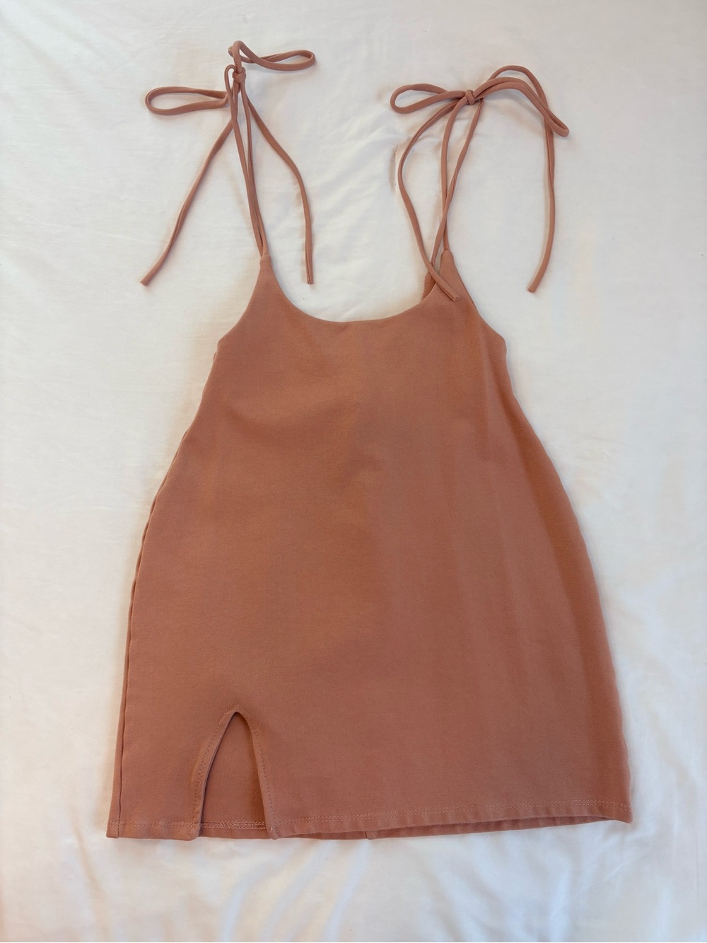 Fashion Nova Tie-Strap Slip Dress in Dusty Rose